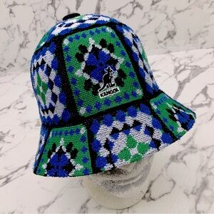 Men's Kangol Arts & Crafts Green | Black | Royal Blue | White Casual Bucket Hats
